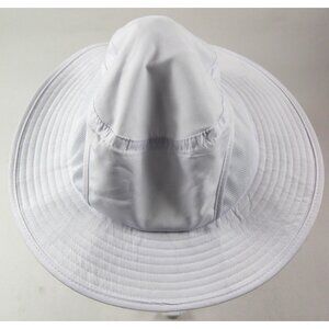 Sonoma White Sun Hat Adjustable Neck Strap Size Large NEW